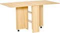 Table pliante à roulettes de 140 cm avec étagères de rangement