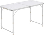 Table pliante en aluminium de 120 cm avec pieds réglables sur trois hauteurs - photo 4