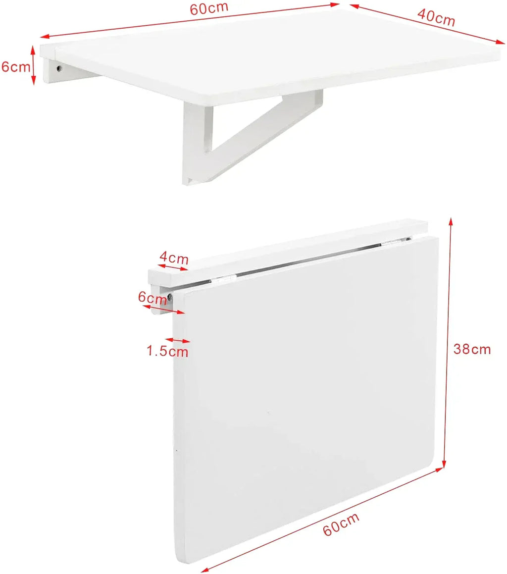 Table pliante fixée au mur en bois de pin de 60 x 40 cm - photo 5
