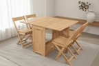 Table pliante avec quatre chaises intégrées rangées à l'intérieur - photo 10