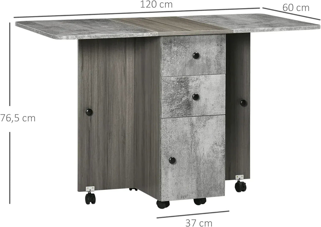 Table pliante avec rangement intégré en acier et bois - photo 4