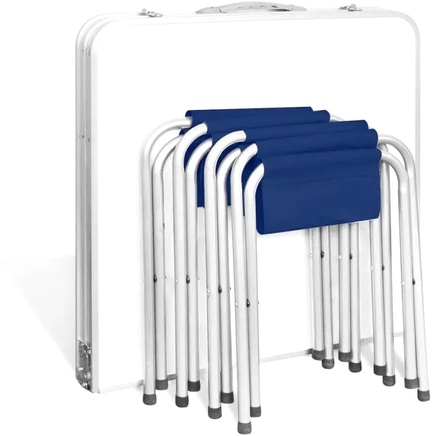 Ensemble table pliante avec tabourets assortis de 120 cm - photo 2