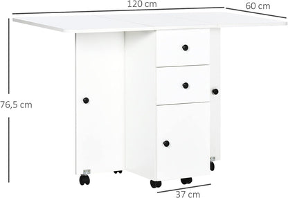 Table pliante avec tiroir