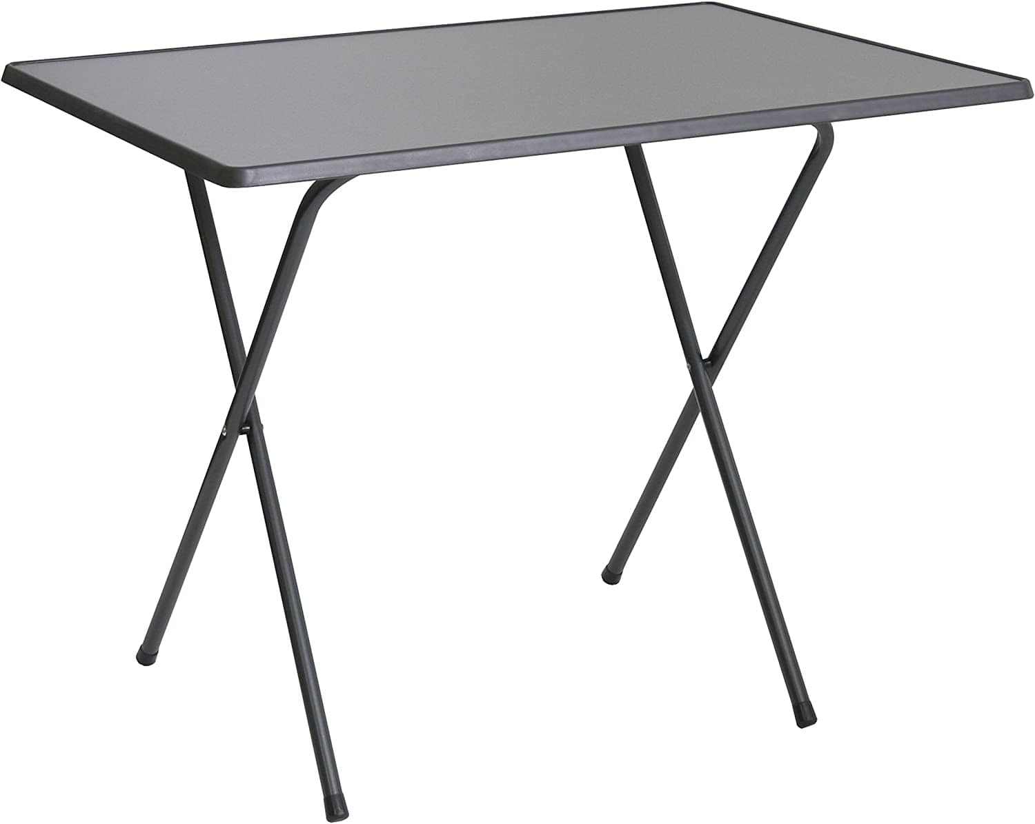 Table pliante de balcon en métal de 80 x 50 cm contre un mur