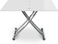 Table pliante basse et haute en position haute avec plateau étendu
