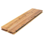 Table pliante bois 8 personnes de 170 cm avec ses deux bancs assortis dans un jardin - photo 4