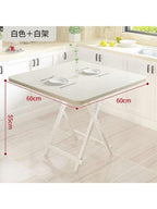 Table pliante bois cuisine carrée 60 cm dans un coin repas - photo 3