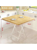 Table pliante bois cuisine carrée 60 cm dans un coin repas - photo 4