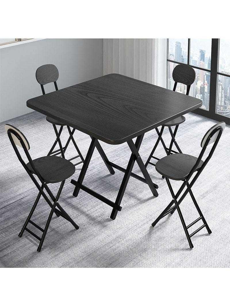 Table pliante bois cuisine carrée 60 cm dans un coin repas - photo 7