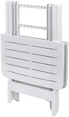 Table pliante carrée blanche compacte de 43 cm en bout de canapé - photo 2