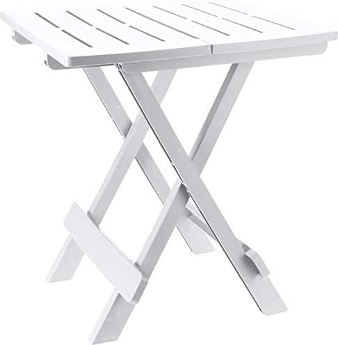 Table pliante carrée blanche