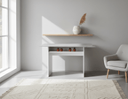 Table pliante console en bois de 120 x 35 cm dans une entrée - photo 5