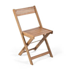 Table pliante en bois d'acacia avec chaises intégrées sur une terrasse - photo 3