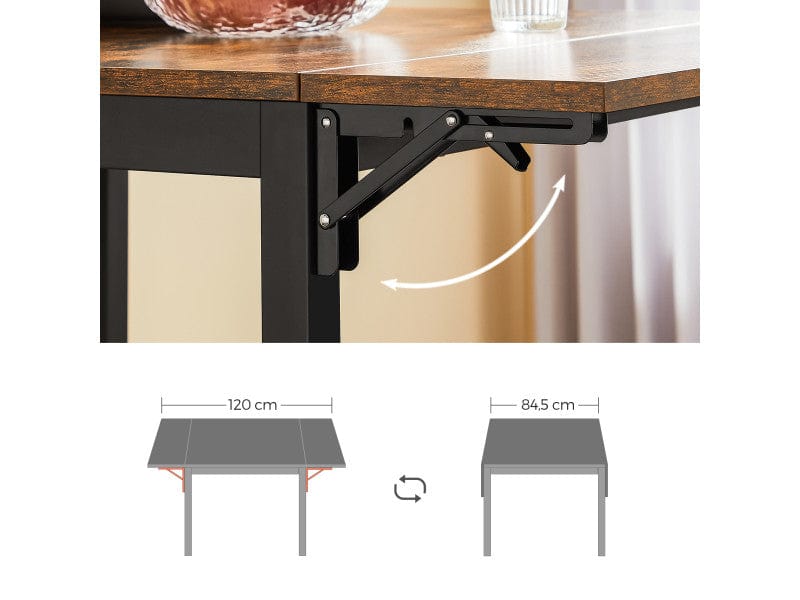 Table pliante extensible de 120 cm avec ses abattants relevés - photo 4