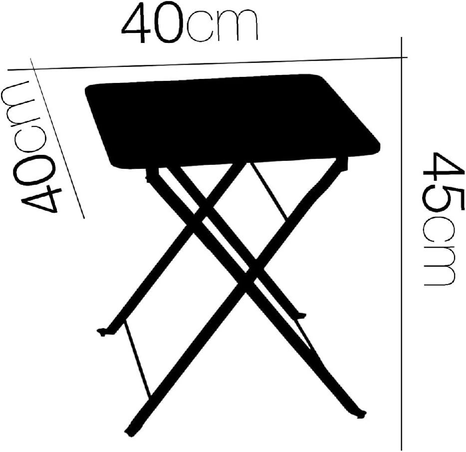 Table pliante grise compacte de 40 x 40 cm en bout de canapé - photo 3