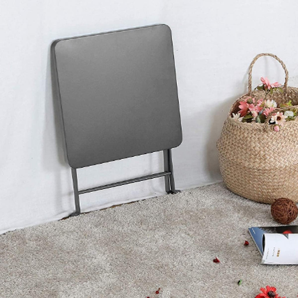 Table pliante grise compacte de 40 x 40 cm en bout de canapé - photo 2