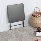 Table pliante grise compacte de 40 x 40 cm en bout de canapé - photo 2