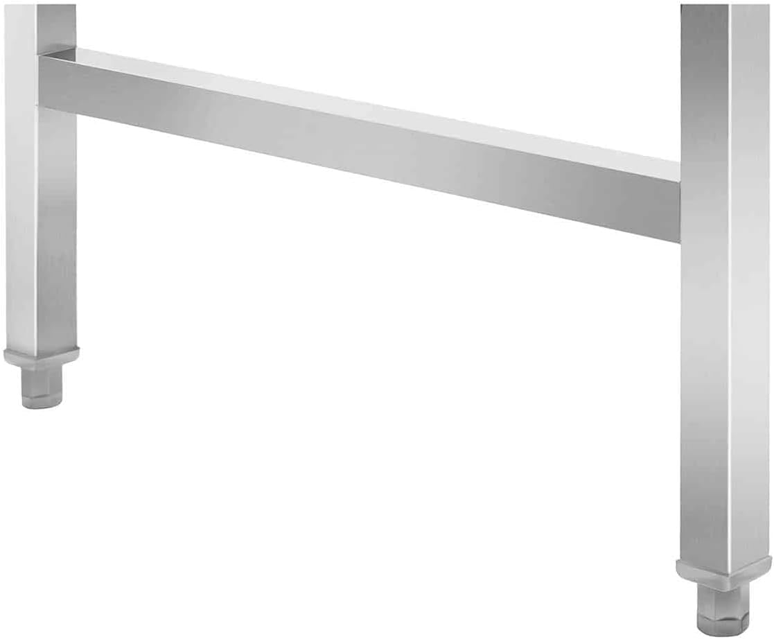 Table pliante en acier inoxydable de 120 x 60 cm dans une cuisine professionnelle - photo 4
