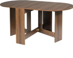 Table pliante d'intérieur de 163 cm dépliée dans une salle à manger