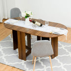 Table pliante d'intérieur de 163 cm dépliée dans une salle à manger - photo 7