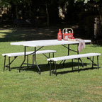 Table pliante multi usage de 180 cm en plastique - photo 2