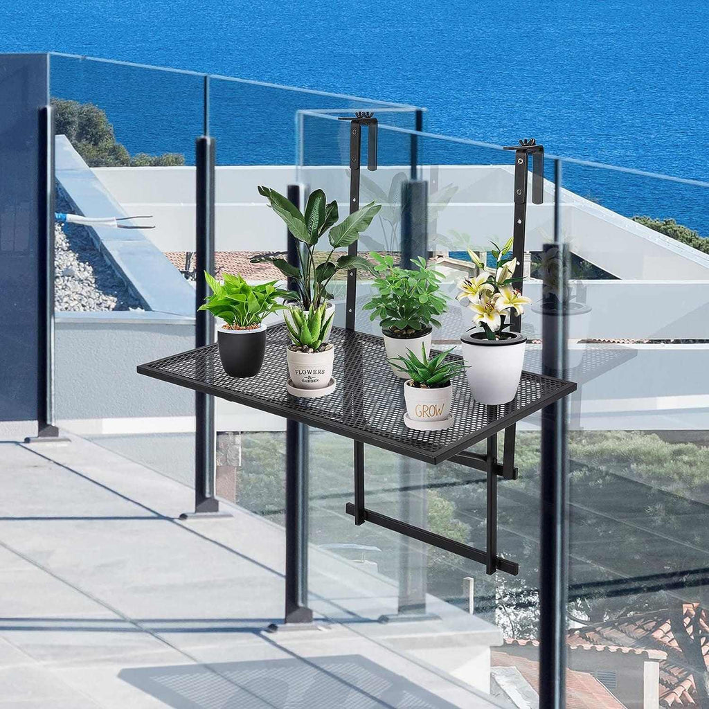 Table pliante murale de balcon rabattue contre le mur - photo 2