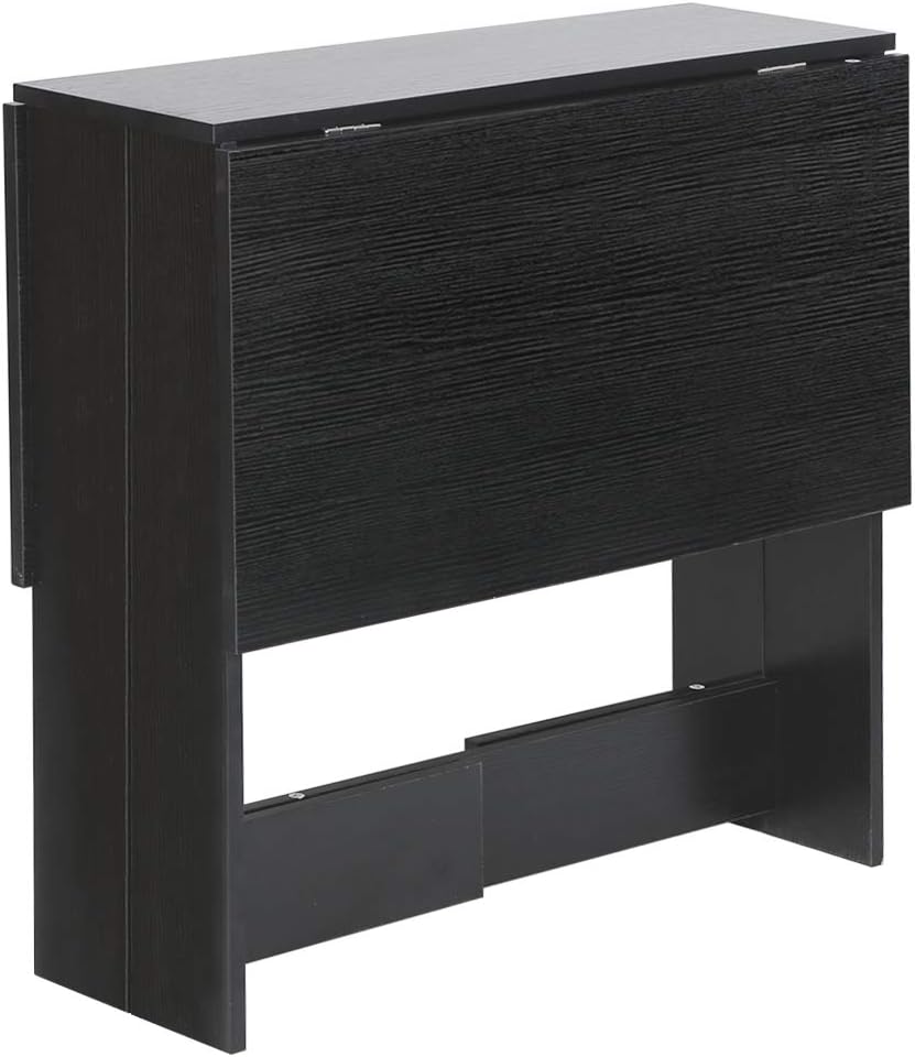 Table pliante noire de 103 cm dépliée dans un séjour - photo 4