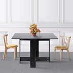 Table pliante noire de 103 cm dépliée dans un séjour - photo 2