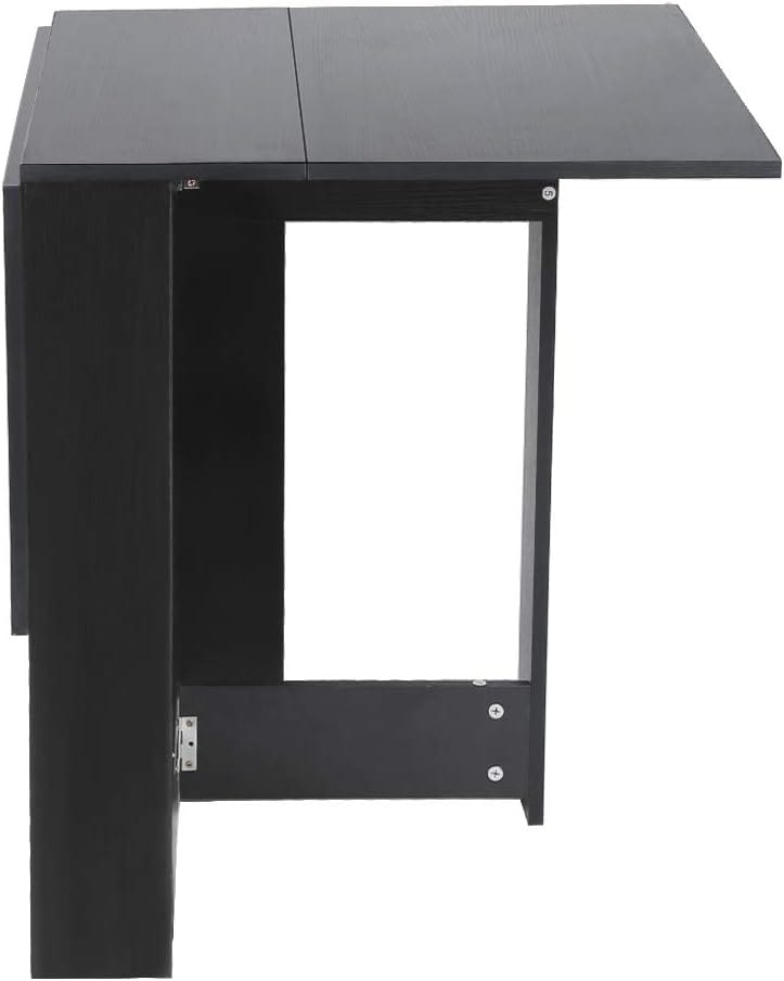 Table pliante noire de 103 cm dépliée dans un séjour - photo 3