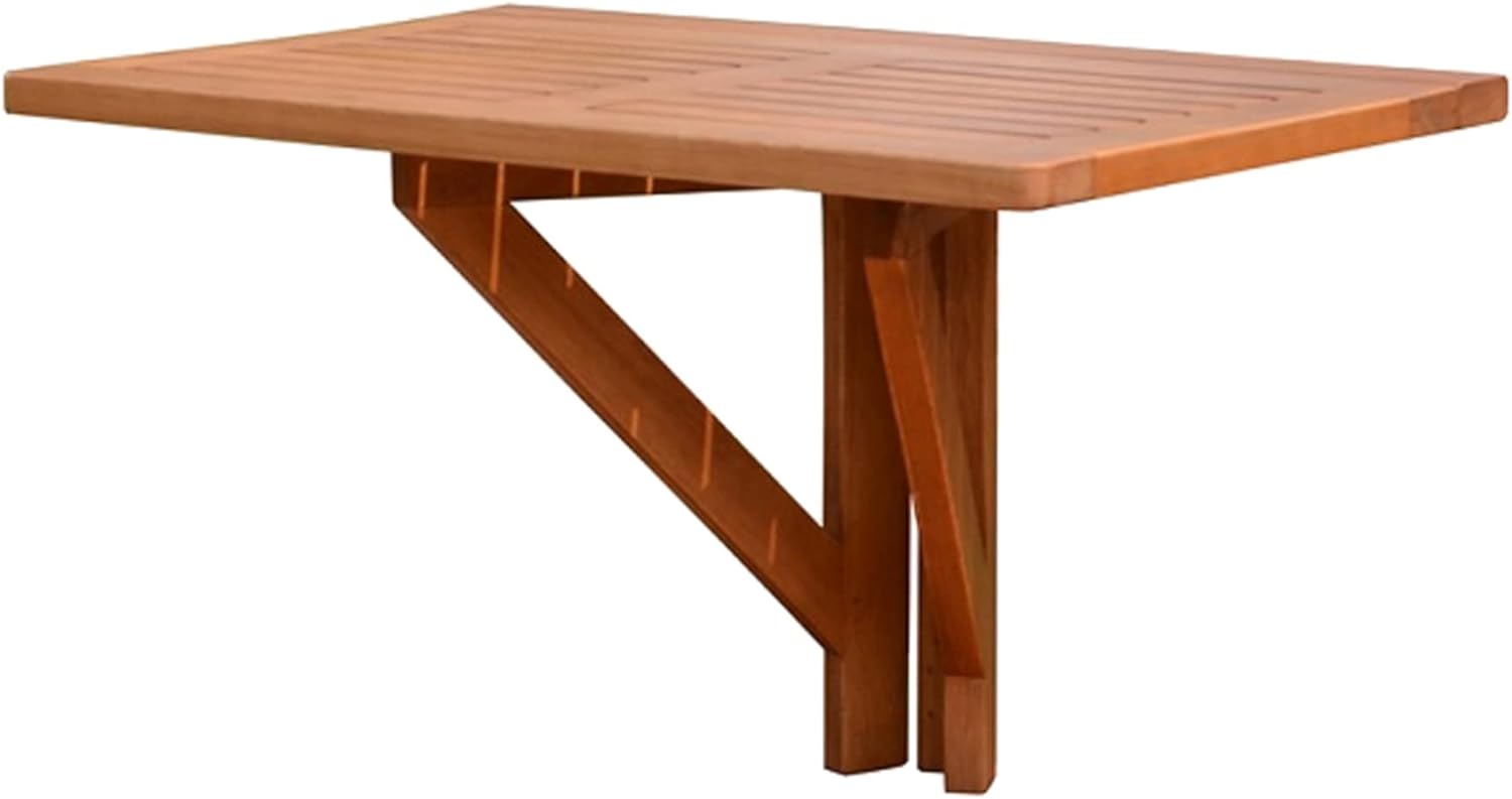 Table pliante pour fourgon aménagé en eucalyptus FSC de 60 x 40 cm