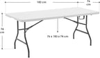 Table pliante en résine blanche de 183 cm pour réception - photo 5