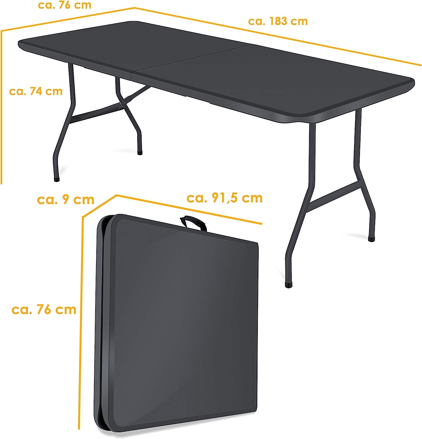Table pliante de salle des fêtes de 183 cm alignée pour un banquet - photo 6