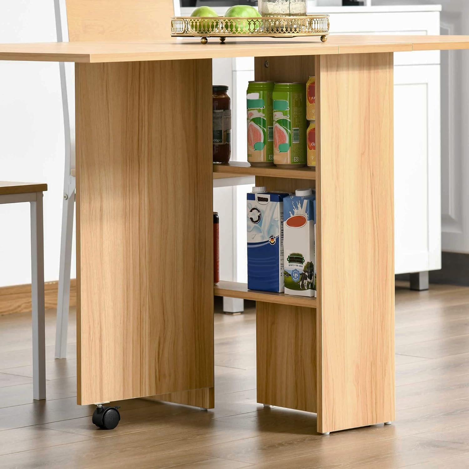 Table pliante gain de place de 140 cm dépliée dans un séjour - photo 3