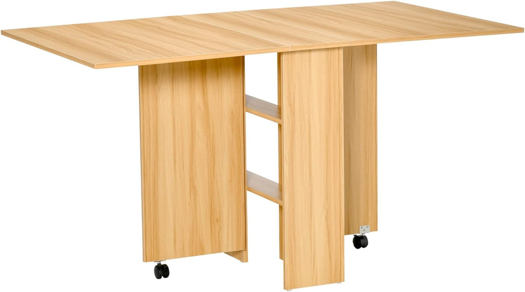 Table pliante gain de place de 140 cm dépliée dans un séjour