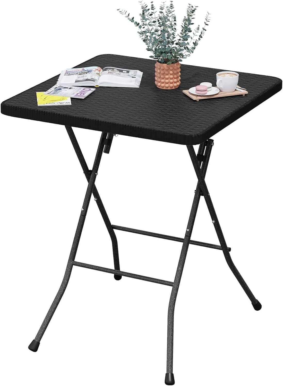 Table pliante pour terrasse et balcon en HDPE de 61 x 61 cm