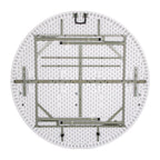 Table pliante traiteur ronde de 150 cm dressée pour un banquet - photo 2