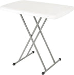 Table PVC pliante avec plateau HDPE réglable sur trois hauteurs