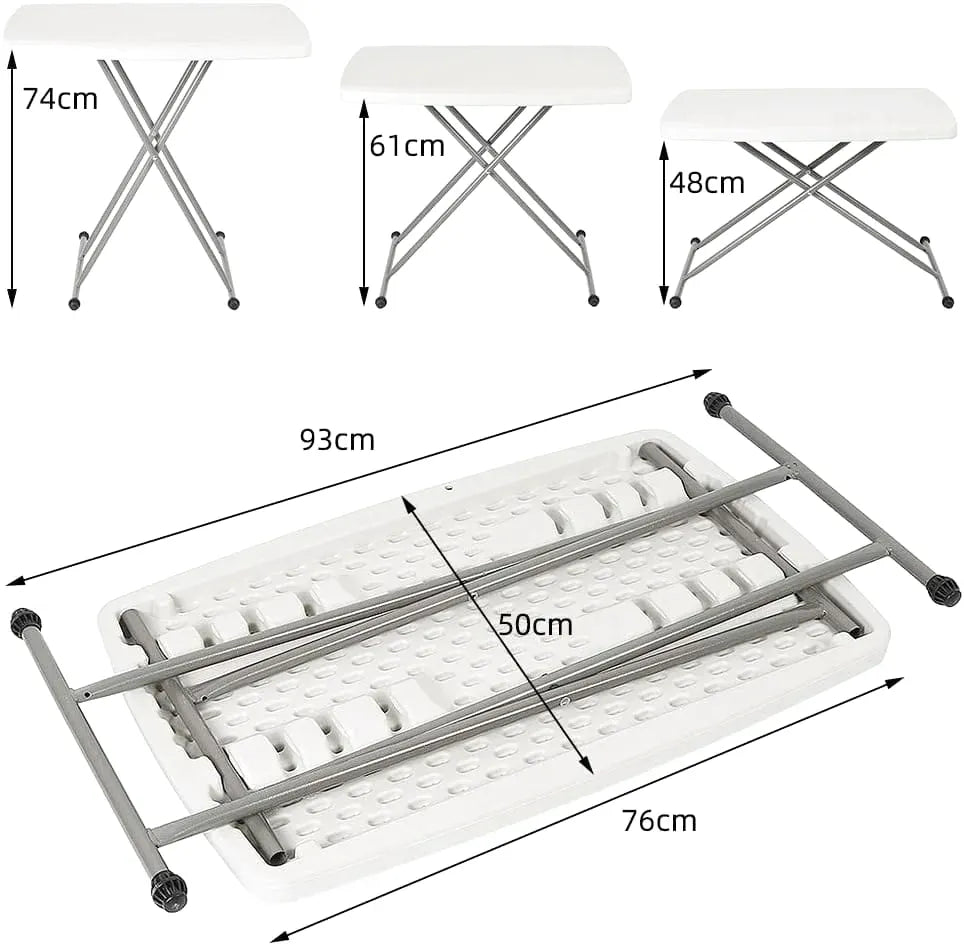 Table PVC pliante avec plateau HDPE réglable sur trois hauteurs - photo 3