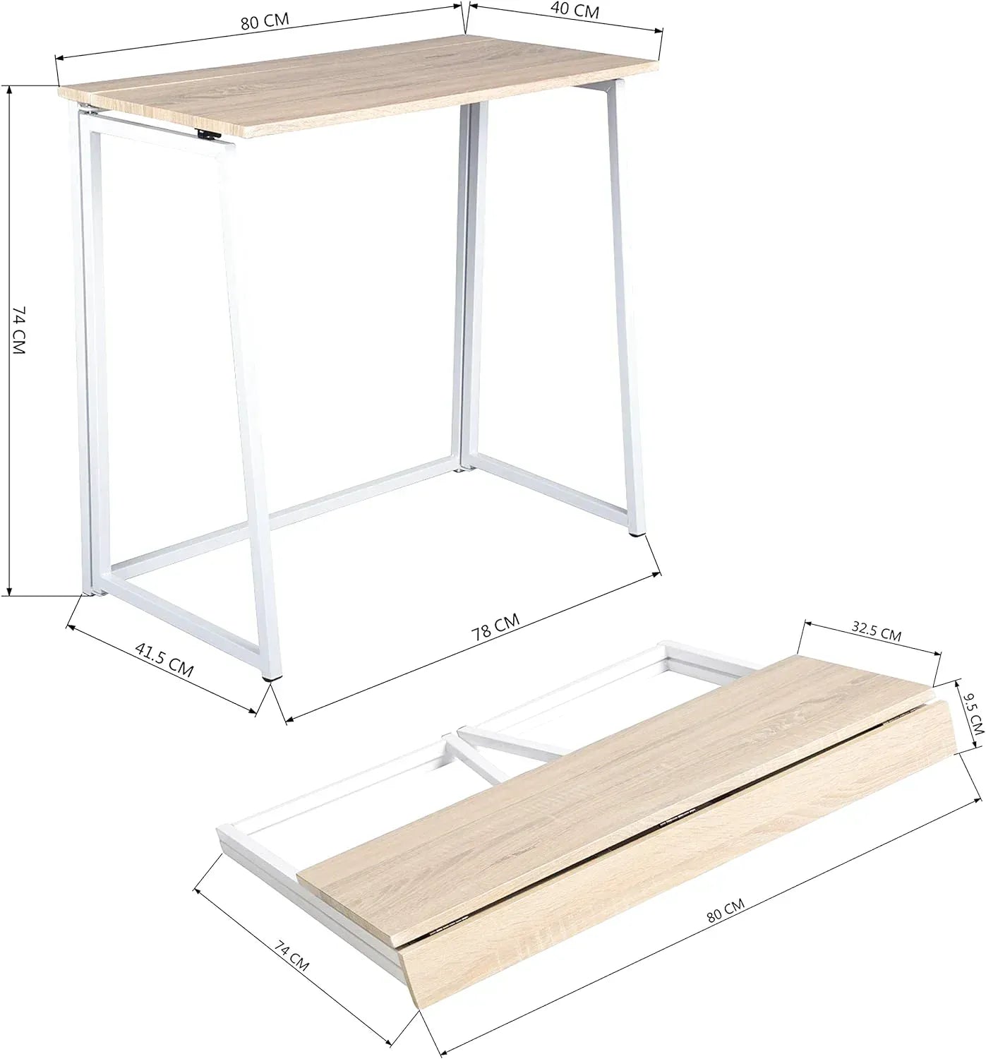 Table repas pliante étroite de 80 x 40 cm le long d'un mur - photo 3