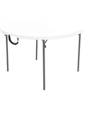 Table ronde pliante de 122 cm de diamètre dressée pour une réception