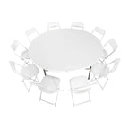 Table ronde pliante 8 personnes en PEHD de 150 cm de diamètre - photo 2