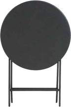 Table ronde pliante d'extérieur en acier de 60 cm de diamètre sur une terrasse - photo 2